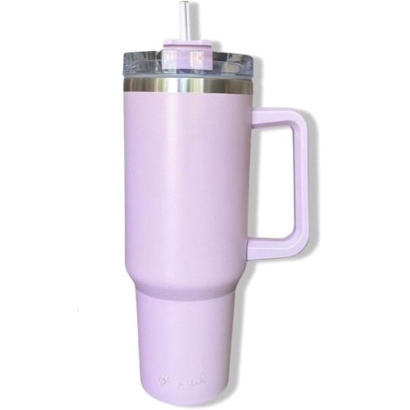 40oz Stainless Steel Tumbler –Insulated Double Wall w/ Handle, Straw & Twist Lid - Picture 16 of 16